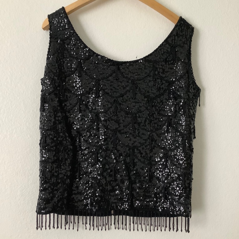 Alexander’s Black Beaded Top Size S